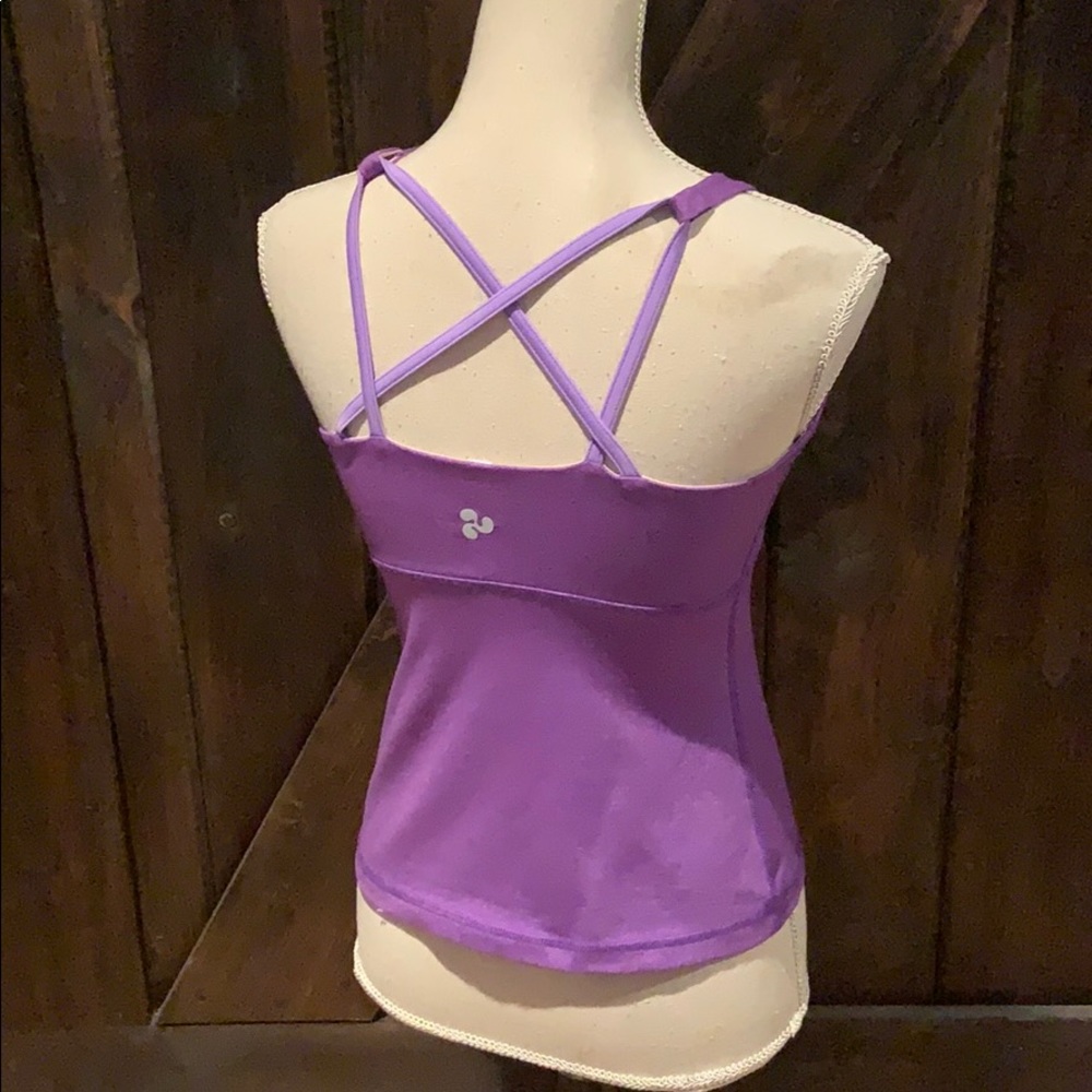 Triple flip purple tank top